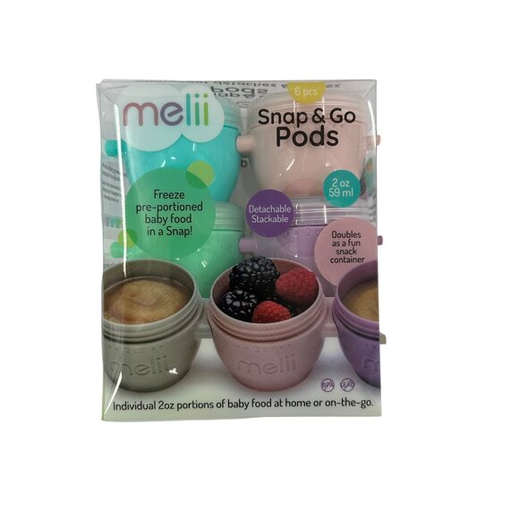 Melii Snap and Go Pods NWT Baby Food Snack Container - Picture 7 of 7